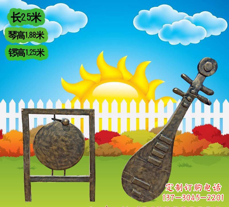 宜宾铜雕琵琶雕塑
