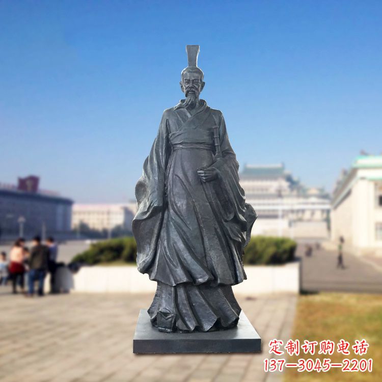 宜宾铜雕屈原塑像