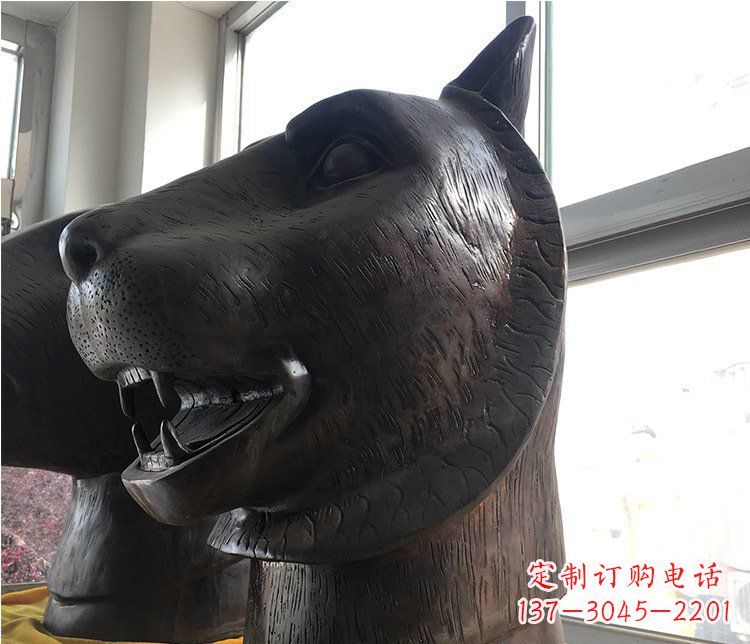 宜宾铜雕生肖动物头像雕塑摆件