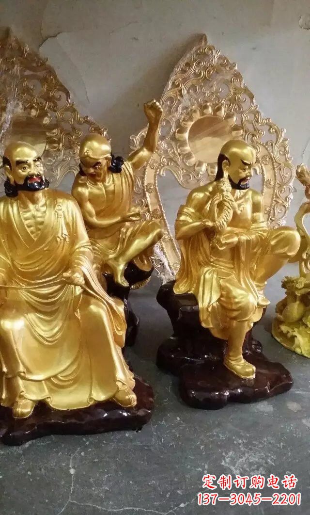 宜宾铜雕十八罗汉