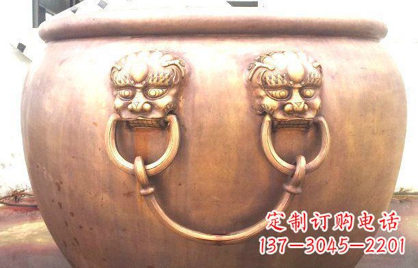 宜宾铜雕水缸寺庙景观雕塑_1