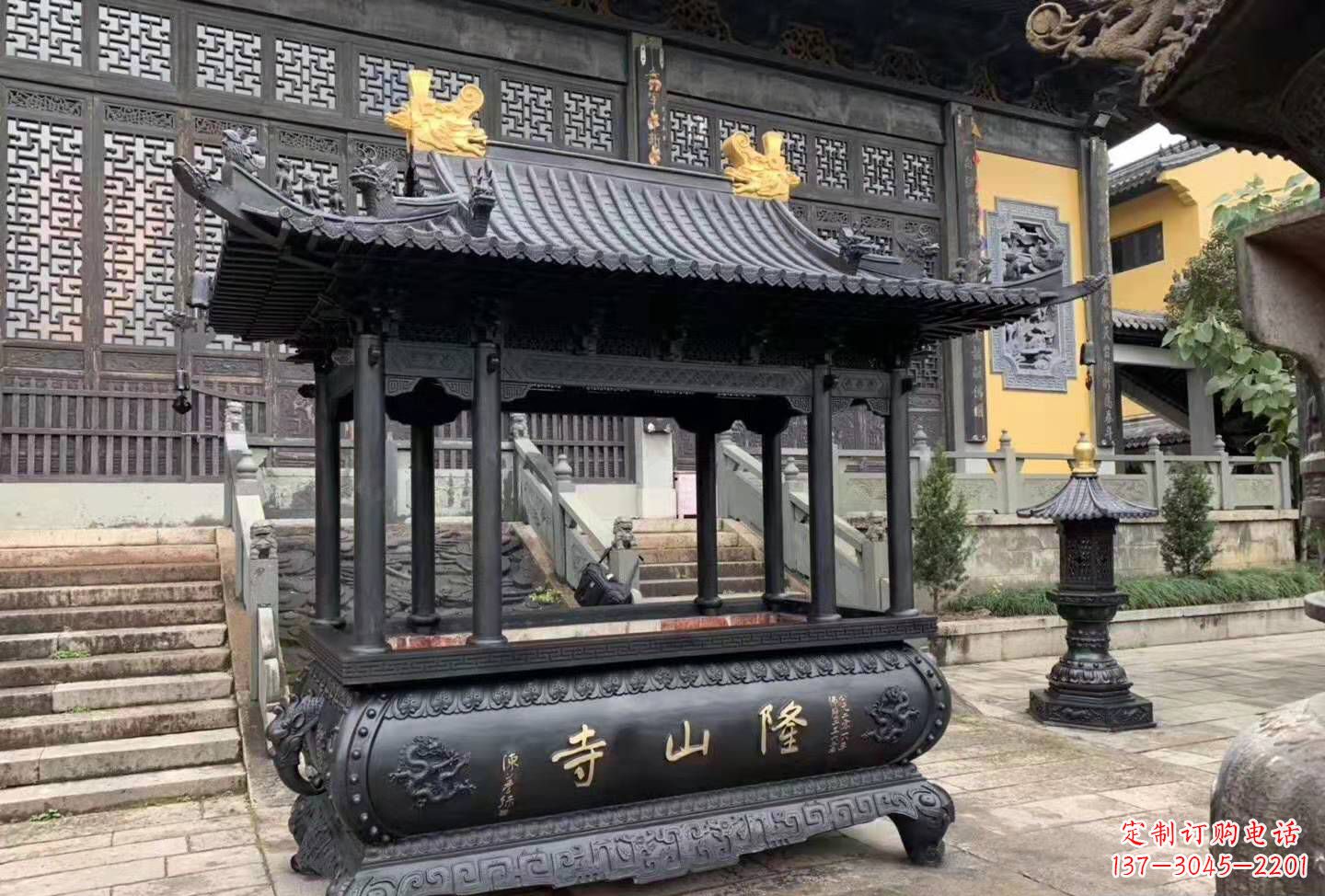 宜宾铜雕香炉寺庙景观户外摆件