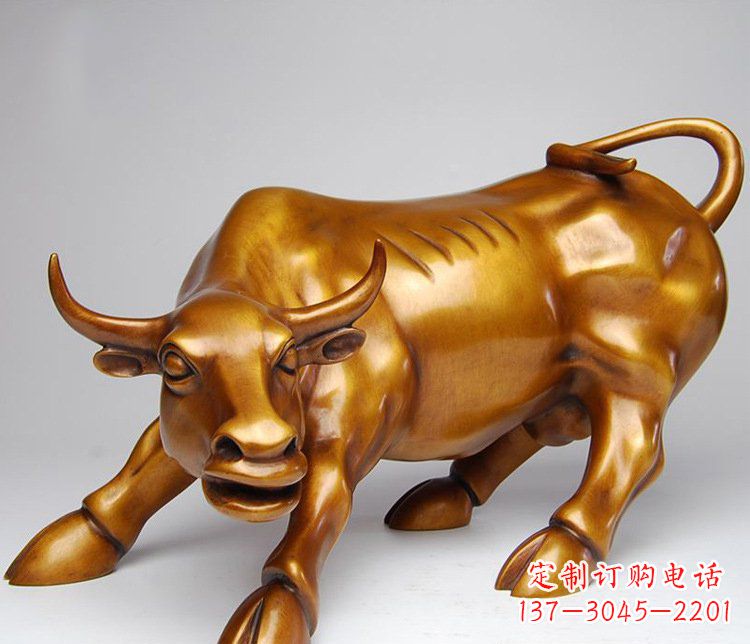 宜宾铜雕小区动物牛摆件 (2)