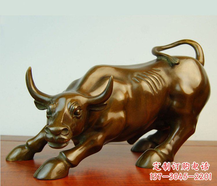 宜宾铜雕小区动物牛摆件