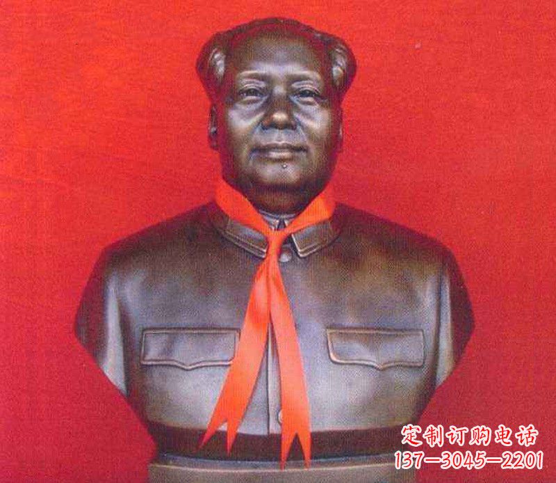 宜宾铜雕校园红领巾主席雕塑摆件