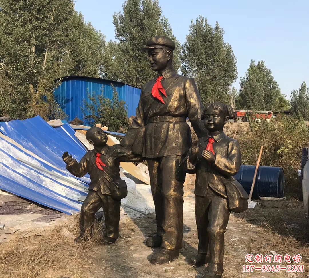 宜宾铜雕校园雷锋雕塑