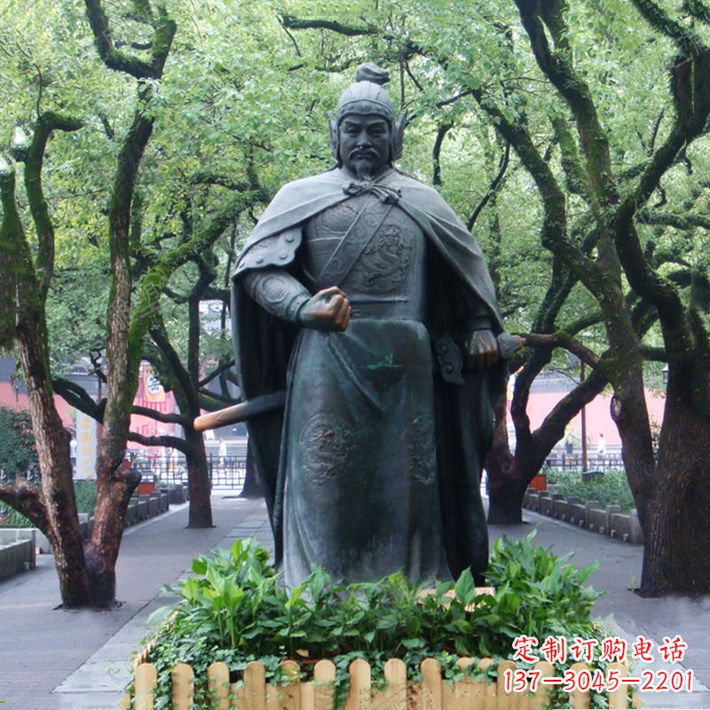 宜宾铜雕岳飞雕塑-公园园林历史名人中国古代民族英雄人物雕像