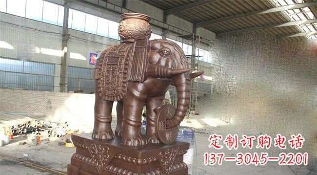 宜宾驮宝大象铜雕