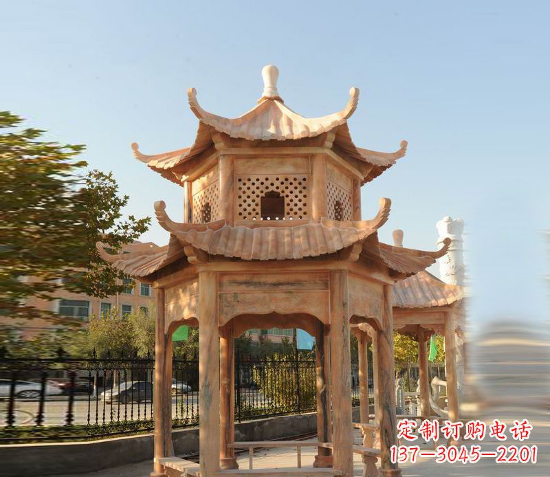 宜宾晚霞红景区休息凉亭