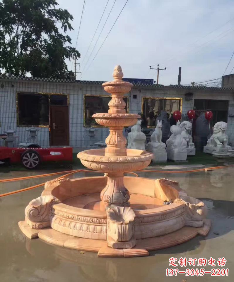 宜宾晚霞红欧式流水喷泉