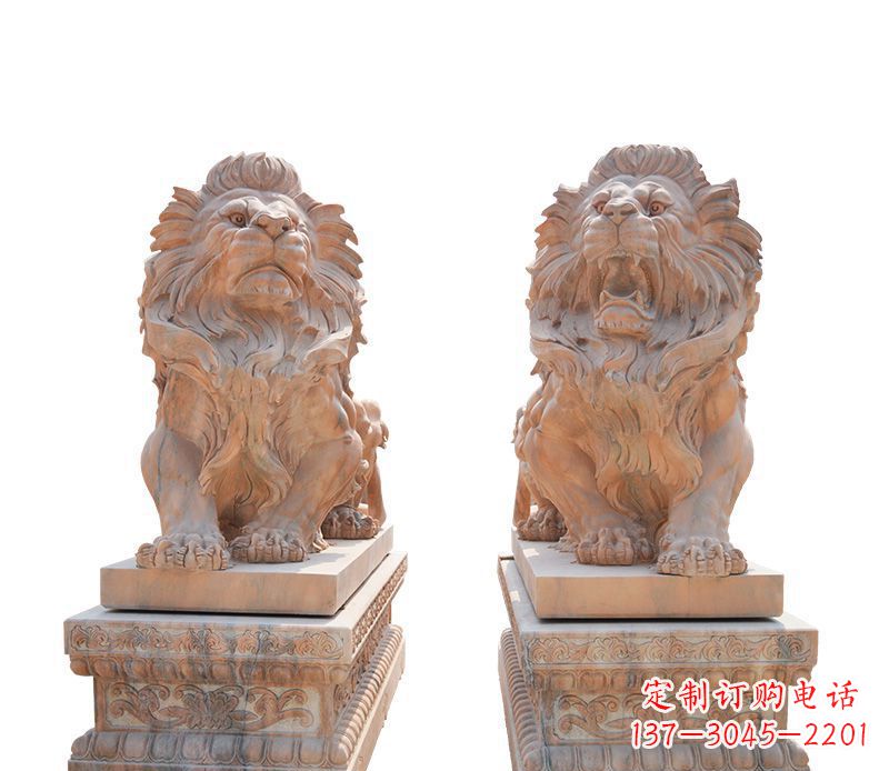 宜宾晚霞红欧式狮子雕塑