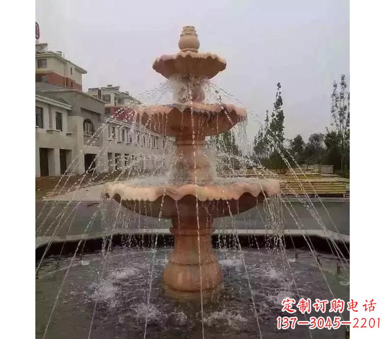 宜宾晚霞红喷泉雕塑