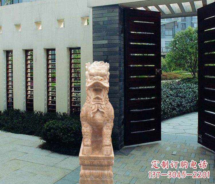 宜宾晚霞红瑞兽麒麟雕塑