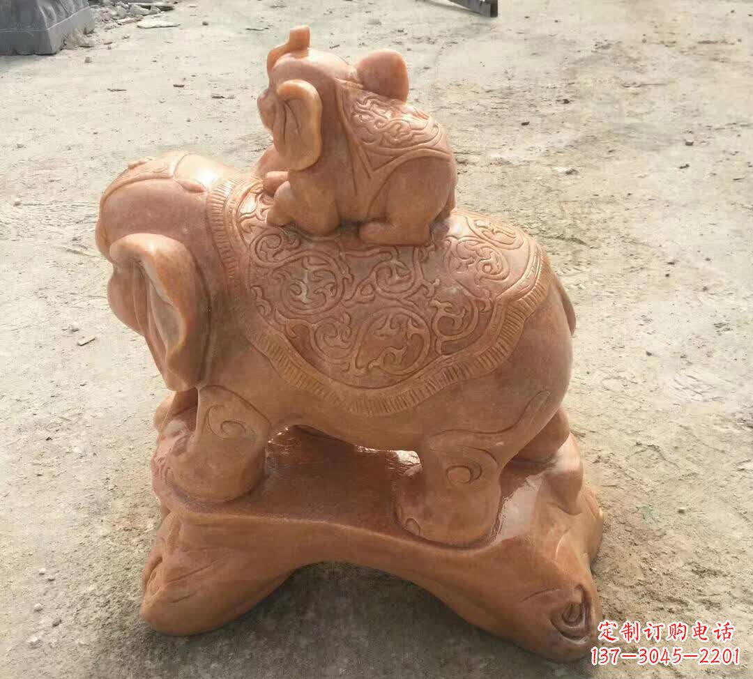 宜宾晚霞红小象招财动物