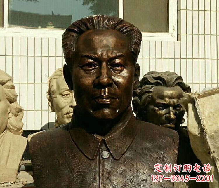 宜宾伟人刘少奇胸像铜雕