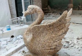宜宾应用天鹅花岗岩制作的喷水雕塑