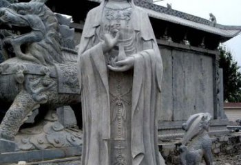 宜宾青石仿古观音雕像|传承古代神话传统