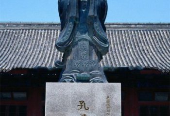 宜宾传承古代文化——青铜孔子雕塑