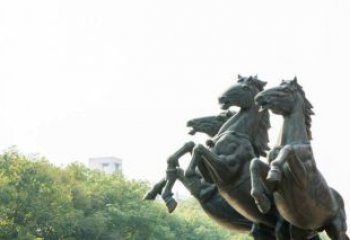 宜宾中领雕塑出品，精美青铜三匹马铜雕塑