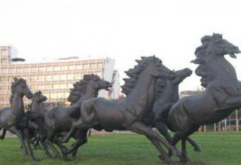 宜宾群马公园动物铜雕，让艺术描绘你的故事