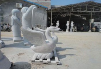 宜宾中领雕塑：独具特色的天鹅喷水雕塑