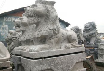宜宾优质石雕汇丰狮子雕塑