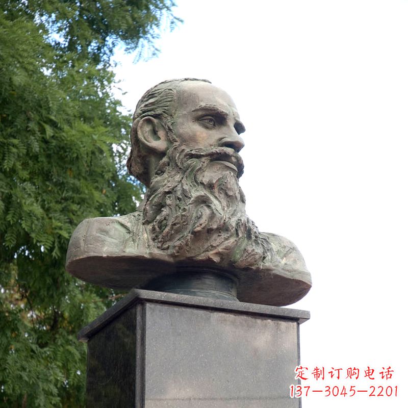 宜宾西方名人俄国现实主义作家托尔斯泰胸像雕塑摆件