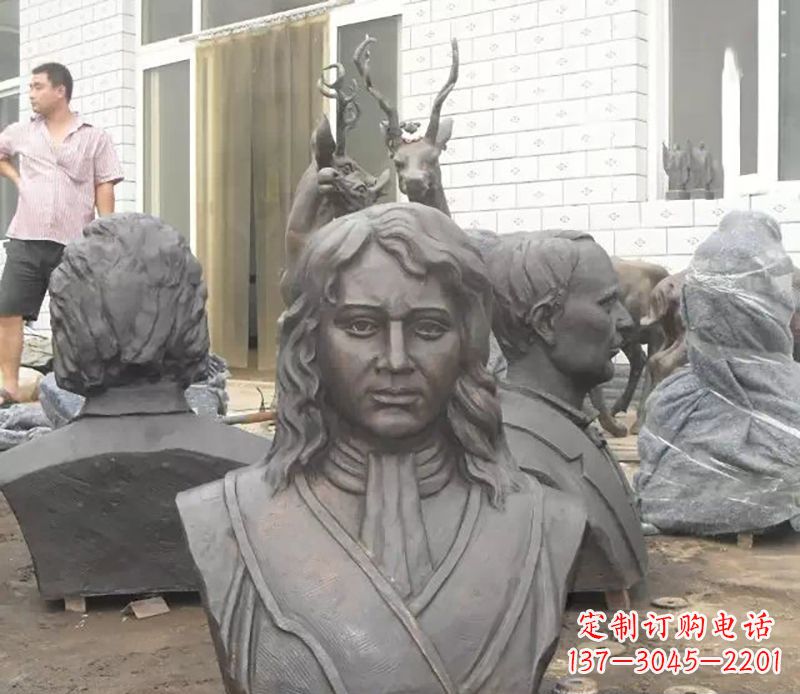 宜宾西方名人胸雕铜雕