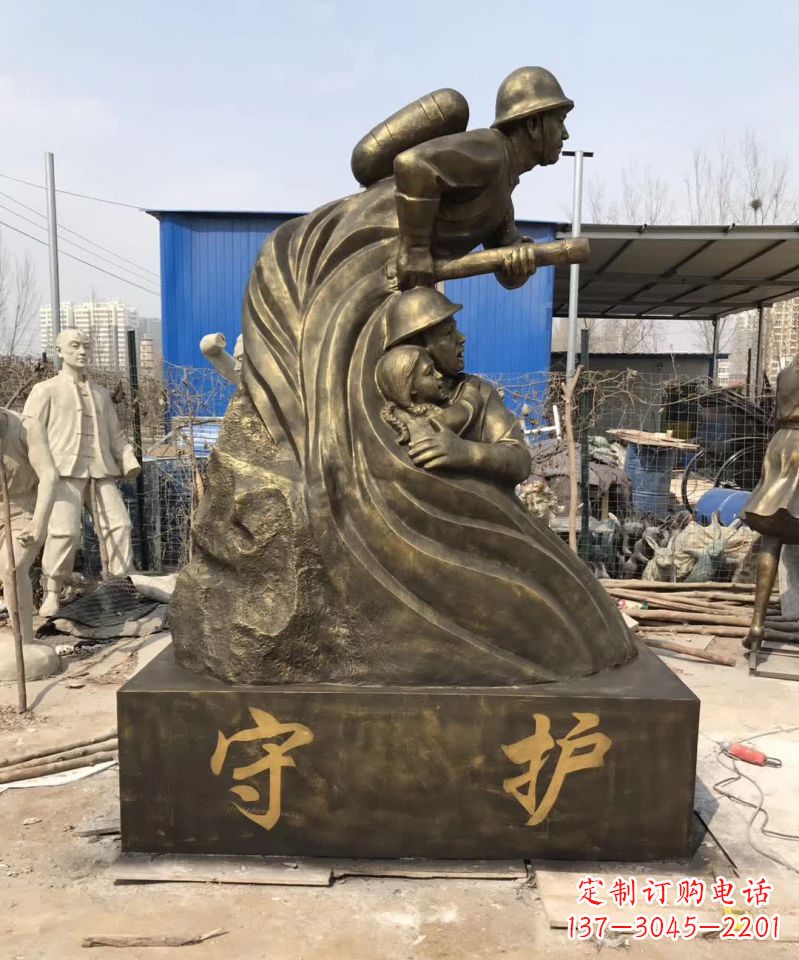 宜宾消防员铜雕112