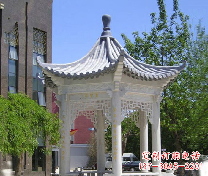 宜宾小区景观大理石凉亭