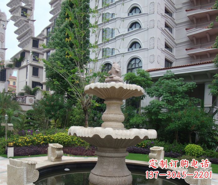 宜宾小区景观大理石鲤鱼喷泉石雕