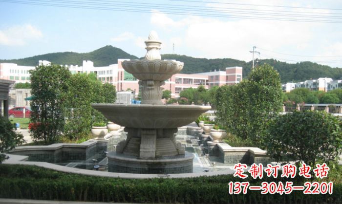 宜宾小区景观大理石喷泉石雕 (2)