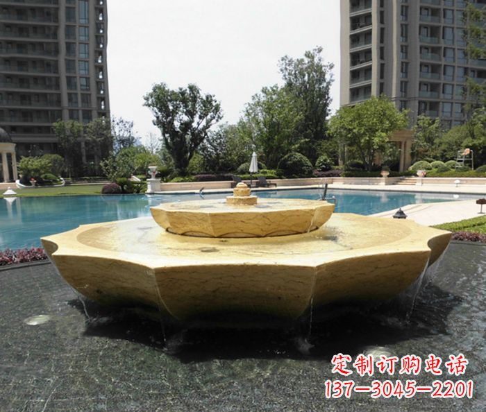 宜宾小区景观大理石喷泉石雕 (6)