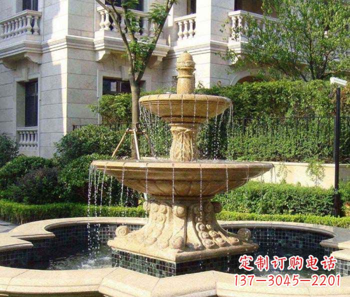 宜宾小区景观大型喷泉石雕 (2)