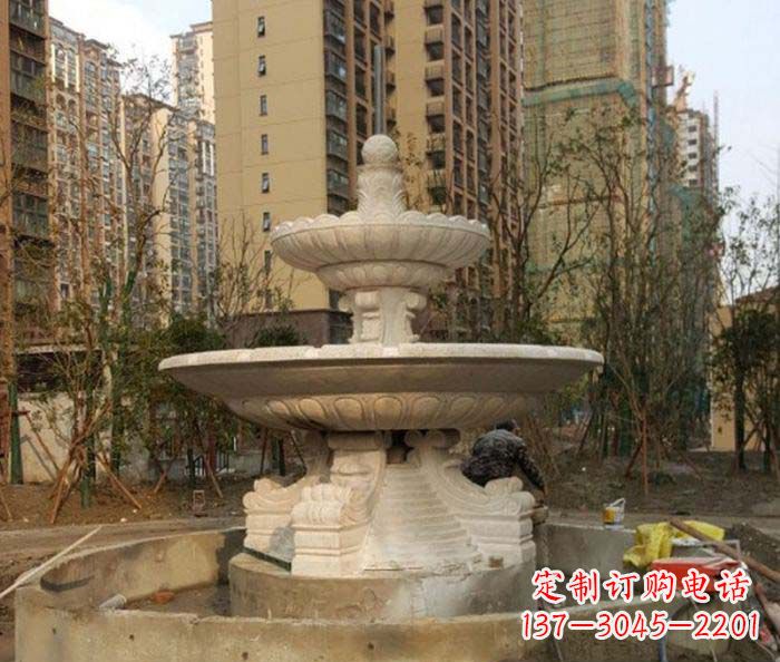 宜宾小区景观大型喷泉石雕 (3)