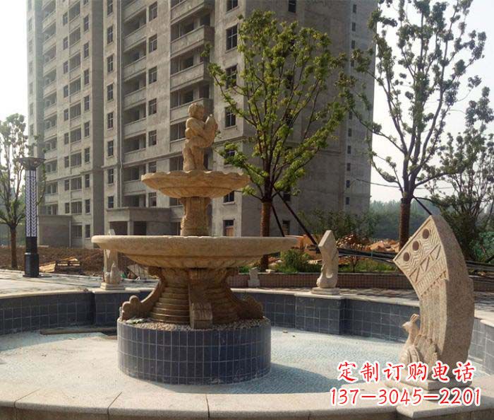 宜宾小区景观大型喷泉石雕