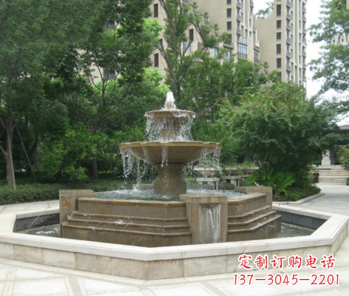 宜宾小区景观大型喷泉石雕 (7)