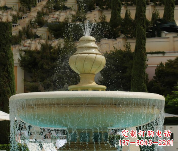 宜宾小区景观多层喷泉石雕_2