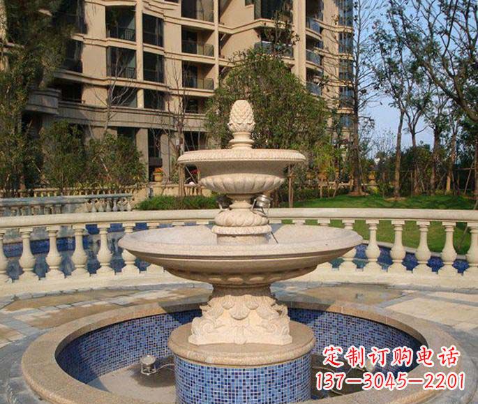 宜宾小区景观多层喷泉石雕