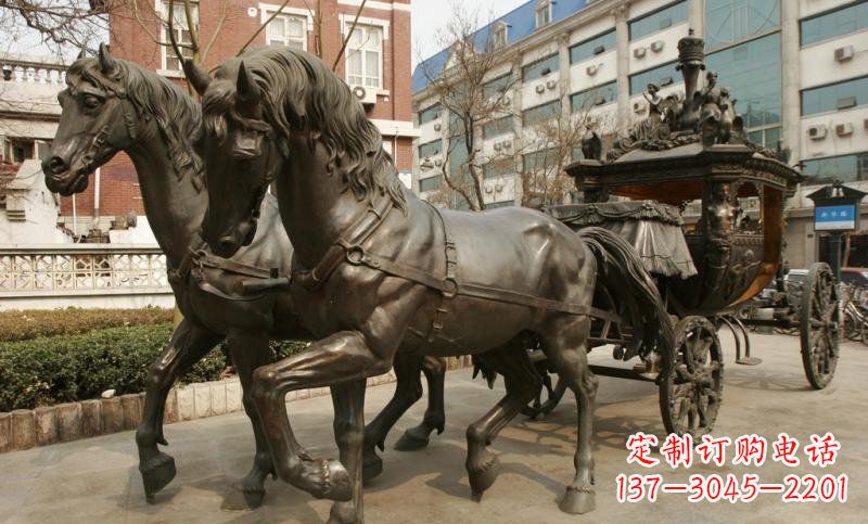 宜宾小区欧式马车铜雕