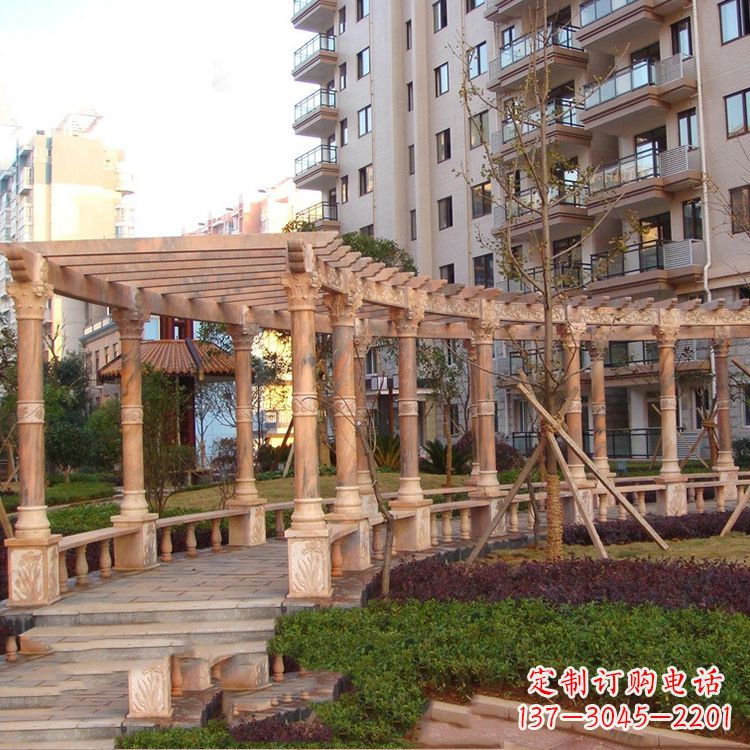 宜宾小区石雕花架长廊