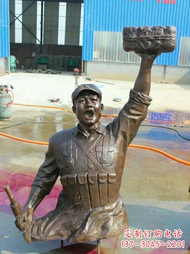 宜宾校园董存瑞名人铜雕