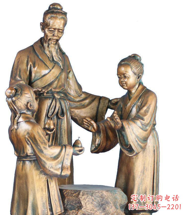 宜宾校园孔融让梨景观铜雕