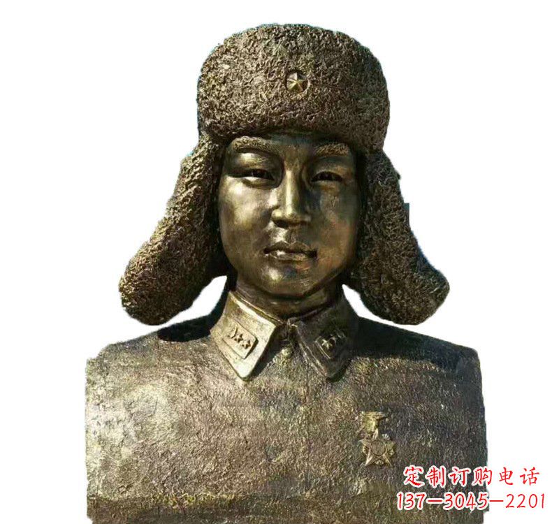 宜宾校园雷锋头像铜雕