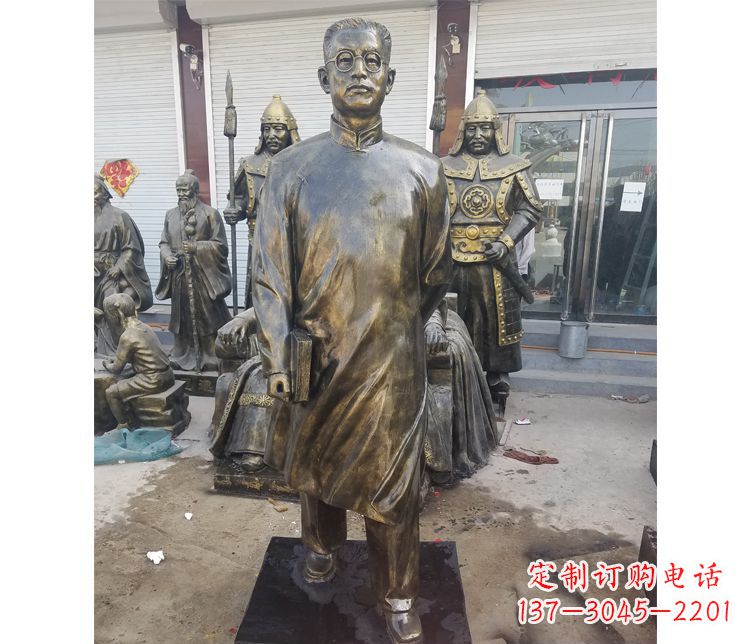 宜宾校园名人立式陶行知铜雕