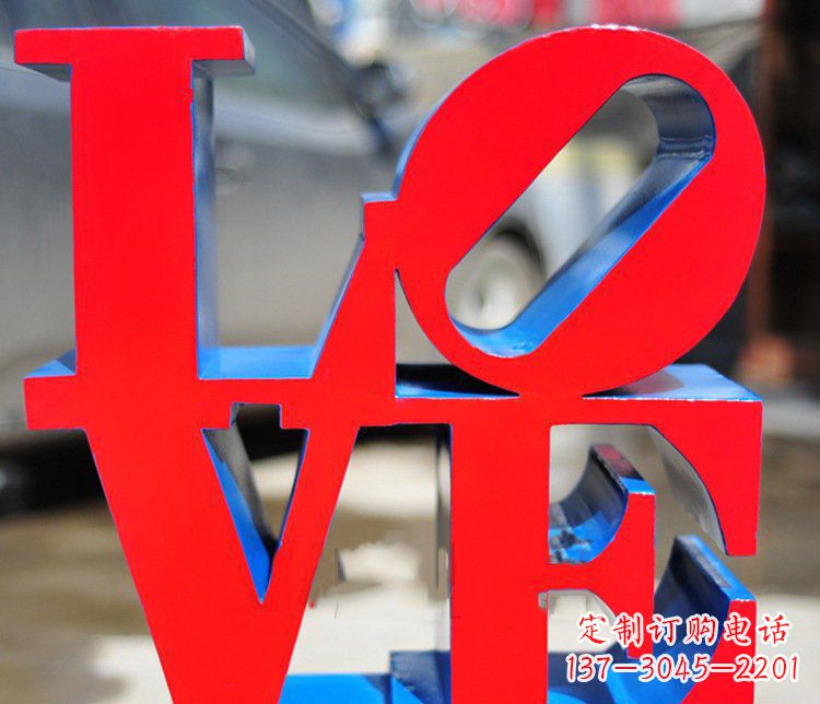 宜宾园林不锈钢love字母雕塑