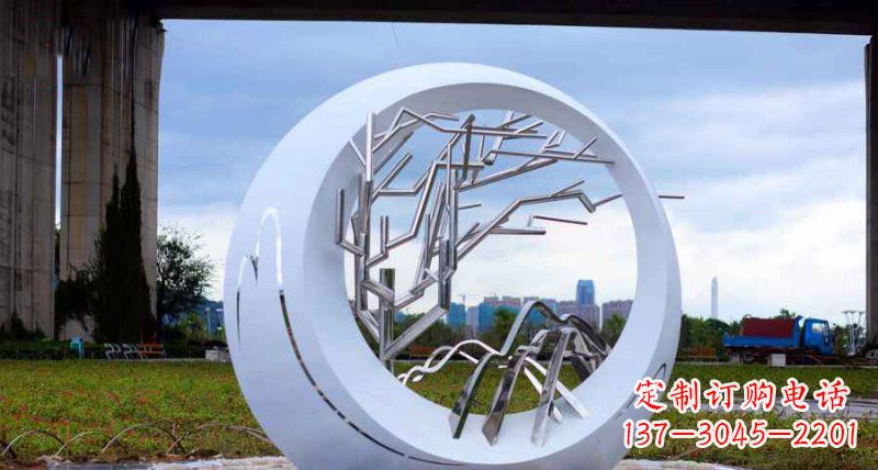 宜宾园林不锈钢抽象树枝雕塑