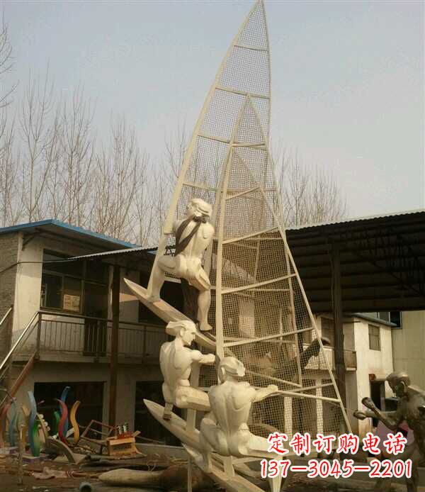 宜宾园林不锈钢帆船景观雕塑