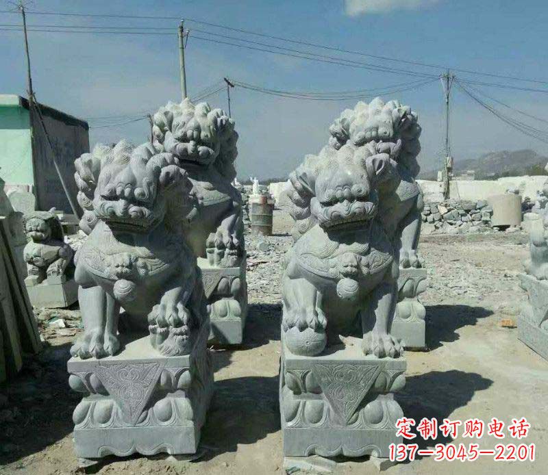 宜宾园林仿古狮子景观石雕