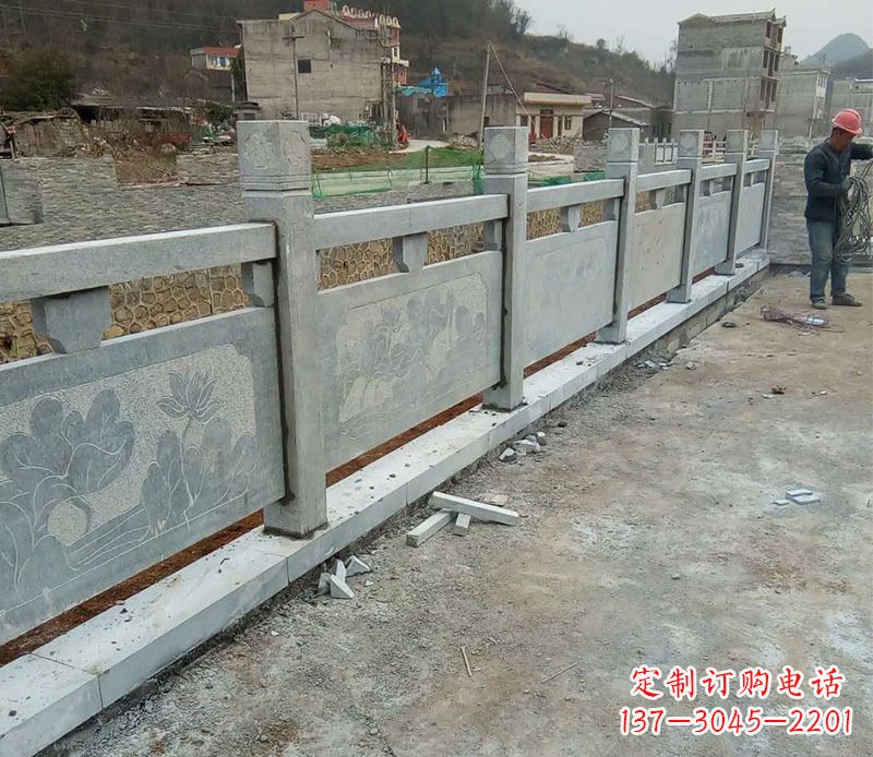 宜宾园林仿古石栏板景观石雕 (5)